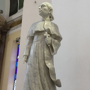 San Vincenzo Pallotti - Statua in marmo, bianco statuario di carrara (Chiesa Regina Pacis, Ostia)