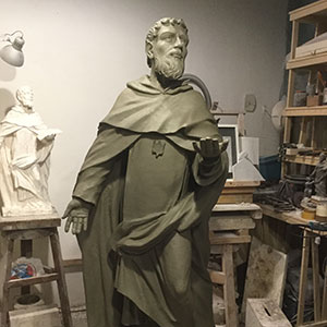 San Pietro Nolasco - Statua in resina (Santa Maria della Mercede, Roma)