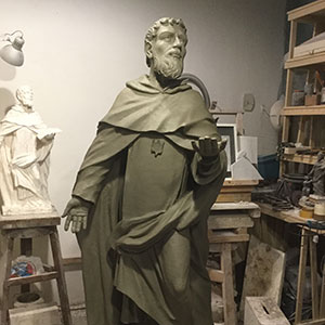 San Pietro Nolasco - Statua in resina (Santa Maria della Mercede, Roma)