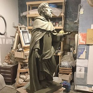 San Pietro Nolasco - Statua in resina (Santa Maria della Mercede, Roma)