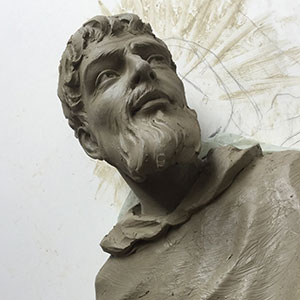 San Pietro Nolasco - Statua in resina (Santa Maria della Mercede, Roma)